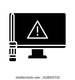 This is an icon associated with an electronic repair service that uses a glyph style