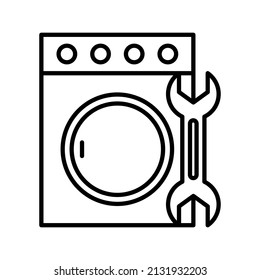 This is an icon associated with an electronic repair service that uses an outline style