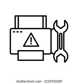 Este es un icono asociado a un servicio de reparación electrónico que utiliza un estilo de contorno