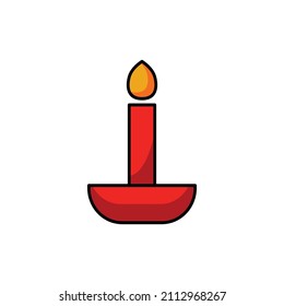 this is icon for candle. eps 10
