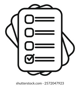 This icon of a checklist is perfect for representing completing tasks, whether on paper or digitally