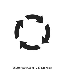 This icon of circular arrows signifies actions like refreshing, reloading, and recycling. Its frequently used in digital interfaces to enhance user interaction and improve navigation