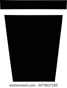 This is an icon of a coffee cup. It has the classic shape with a handle on the side and a small lid.