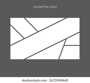 Este ícone é uma colagem de formas geométricas definidas por linhas de interseção, criando um design segmentado abstrato e moderno.