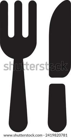 This icon is commonly used in contexts related to food, restaurants, dining, menus, and culinary experiences, symbolizing the act of eating or the preparation to enjoy a meal.