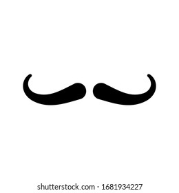 This icon consists of one set of mustache. mustache icon in white background. mustache in vector format. mustache illustration concept.