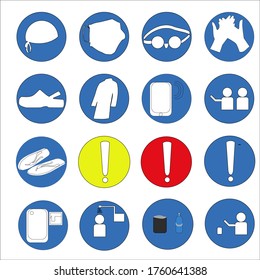 This icon consists of several items related to equipment that may or may not be brought into the laboratory