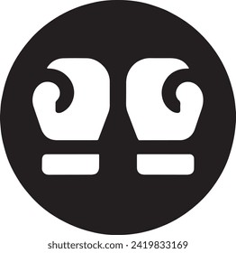  This icon could be effectively used in a variety of contexts including sports equipment branding, fitness apps, training materials, or as a symbol for combat sports events. 