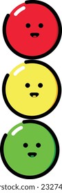 This is the icon of a cute and adorable traffic light. Suitable for children, parents, even companies.