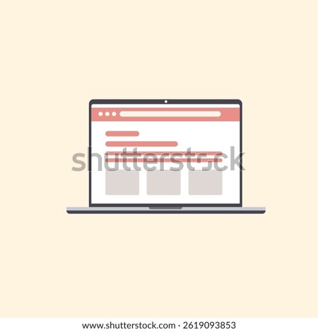 This icon depicts a laptop with a browser window, representing a website, online presence, and digital accessibility through a professional platform.