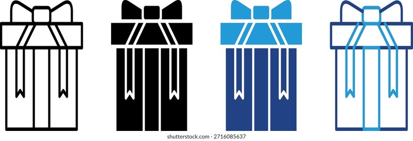 Este icono representa un regalo envuelto, a menudo utilizado para ocasiones especiales o días festivos.