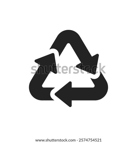 This icon design features circular arrows symbolizing actions like refresh and reload, while also promoting sustainability and recycling to reduce waste and enhance a cleaner environment