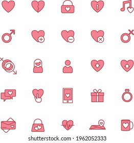 This is an icon design with Valentine's Day theme