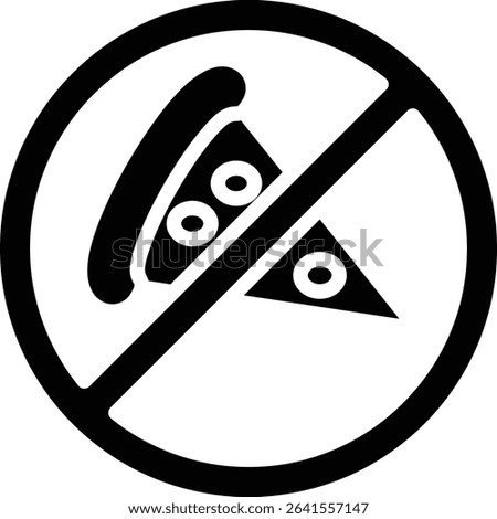 This icon effectively communicates the prohibition of eating pizza for people with conditions such as diabetes or general health disorders.