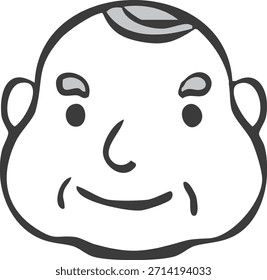 This is an icon of an elderly person.
