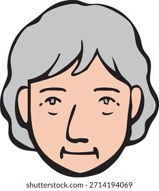 This is an icon of an elderly person.