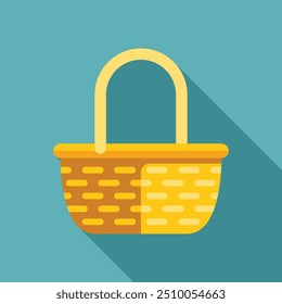 This icon of an empty basket is representing the concept of picnic preparation