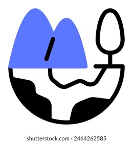 This icon Environment is suitable for Eco friendly consumption, Ecology, and Renewable Energy