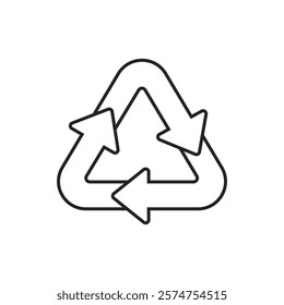 This icon features circular arrows symbolizing refresh actions, ideal for user interfaces, representing recycling, updates, or returns, making it versatile for various applications