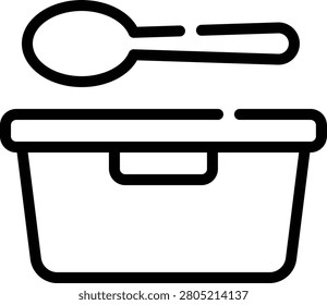 This icon features a classic lunchbox design, perfect for representing school meals and snacks. It can be used in educational materials, apps, or websites focused on back to school themes.