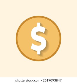 Dieses Symbol enthält ein Dollarzeichen, das Finanzmanagement, Gewinnverfolgung, Budgetierung und Ausgabenüberwachung für die Nachhaltigkeit des Unternehmens symbolisiert.
