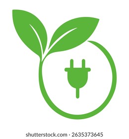 This icon features a power outlet at the center, symbolizing energy and connectivity in the modern world. Surrounding the outlet is a clean green circular frame,