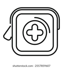 This icon of a first aid kit is perfect for representing medical care and emergency preparedness