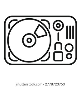 This icon of a hard drive is perfect for representing data security, privacy, and safe storage