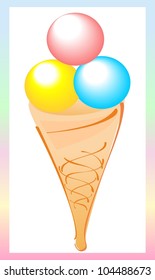 This icon of ice cream is for advertising