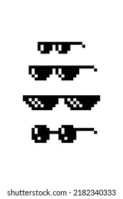 this is an icon and illustration of black glasses or meme glasses. This image can be used for memes, this image can also be used for making designs related to eyes and glasses.