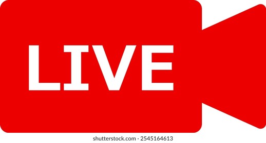 This is an icon illustration of live streaming.