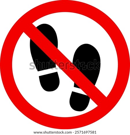 This is an icon illustration of the no-shoes mark.
