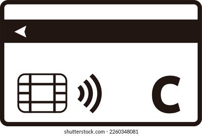 This is an icon illustration of a numberless credit card.