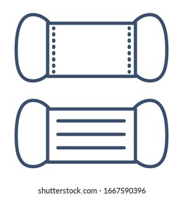 This is the icon illustration set of the mask. Vector image.