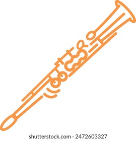 This is an icon illustration of a soprano saxophone.
(Not AI-generated)