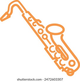 This is an icon illustration of a tenor saxophone.
(Not AI generated)