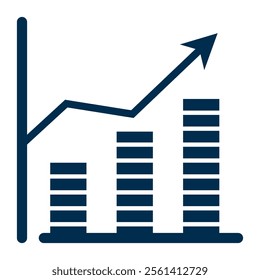 This is an icon illustration that simply depicts a bar graph and a line graph.