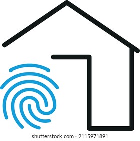 This icon indicates that you can unlock the house with a fingerprint