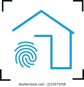 Dieses Symbol zeigt an, dass Sie das Haus mit einem Fingerabdruck freischalten können