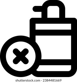 this icon or logo alert and warning icon or other where it explains the 
 prohibited orders that are often encountered on the street and others and can be used for web, 
application and logo design