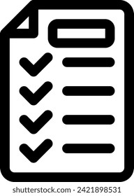 this icon or logo checklist icon or other where it explaints the form of response or approval is in the form of a checklist and others or design application software 