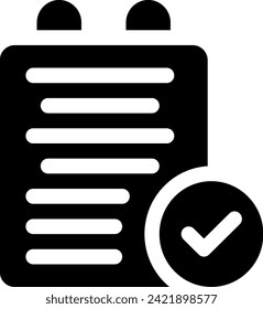 this icon or logo checklist icon or other where it explaints the form of response or approval is in the form of a checklist and others or design application software 