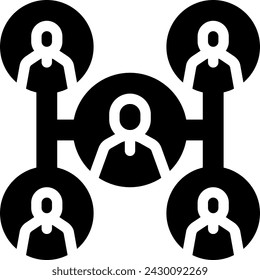 this icon or logo community manager icon or other where miscellaneous things that exist at managers' meetings to discuss something and others or design application software 