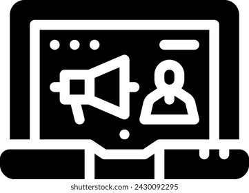 this icon or logo community manager icon or other where miscellaneous things that exist at managers' meetings to discuss something and others or design application software 