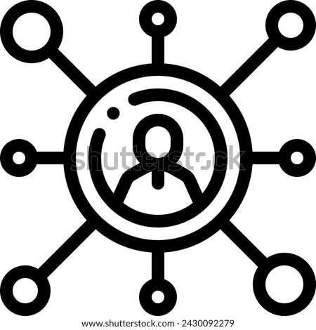 this icon or logo community manager icon or other where miscellaneous things that exist at managers' meetings to discuss something and others or design application software 