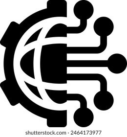 this icon or logo digital distruption icon or other where everything related to distruption and others or design application software
