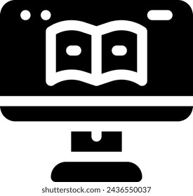 this icon or logo e learning icon or other where everything related to online learning and others or design application software