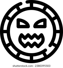 This icon or logo is found about Hallowen Festival or other where it explains the elements related to Halloween such as property etc
 and can be used for web, application and logo design