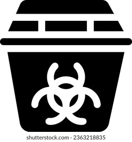 This icon or logo is found in the health industry where it explains the box, bio hazard, and can be used for web, application and logo design.