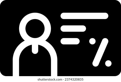 this icon or logo is found in the industry or other where it explains the id card about identity someone, vip card etc and can be used for web, application and logo design